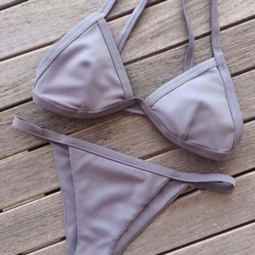 Zaful grey Bikini set