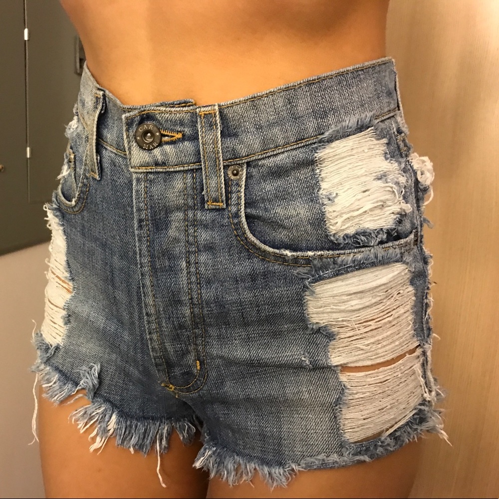 CARMAR high-waisted denim shorts