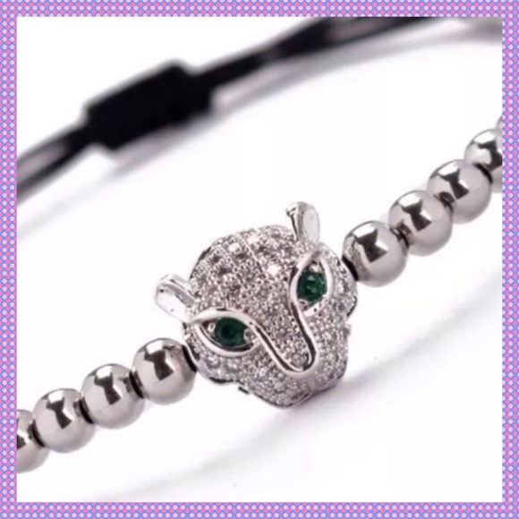 💚AMAZING Leopard Head Macrame Bracelet💚 - Picture 3 of 3