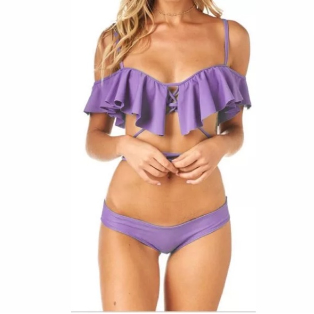 Purple ruffle bikini 💗 BRAND NEW