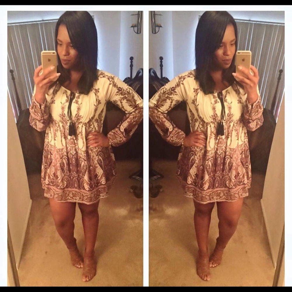 Paisley babydoll dress