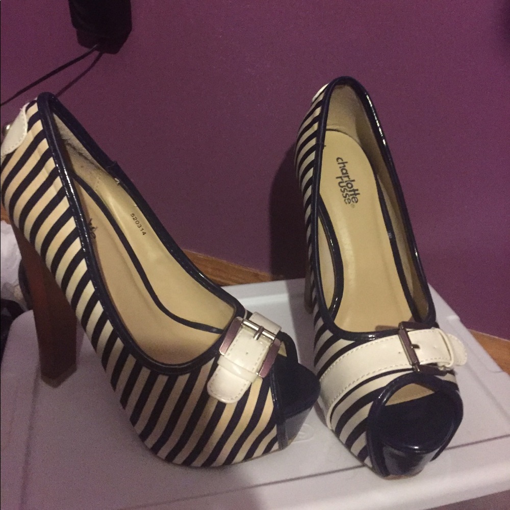 Stripped "Sailor" Pumps