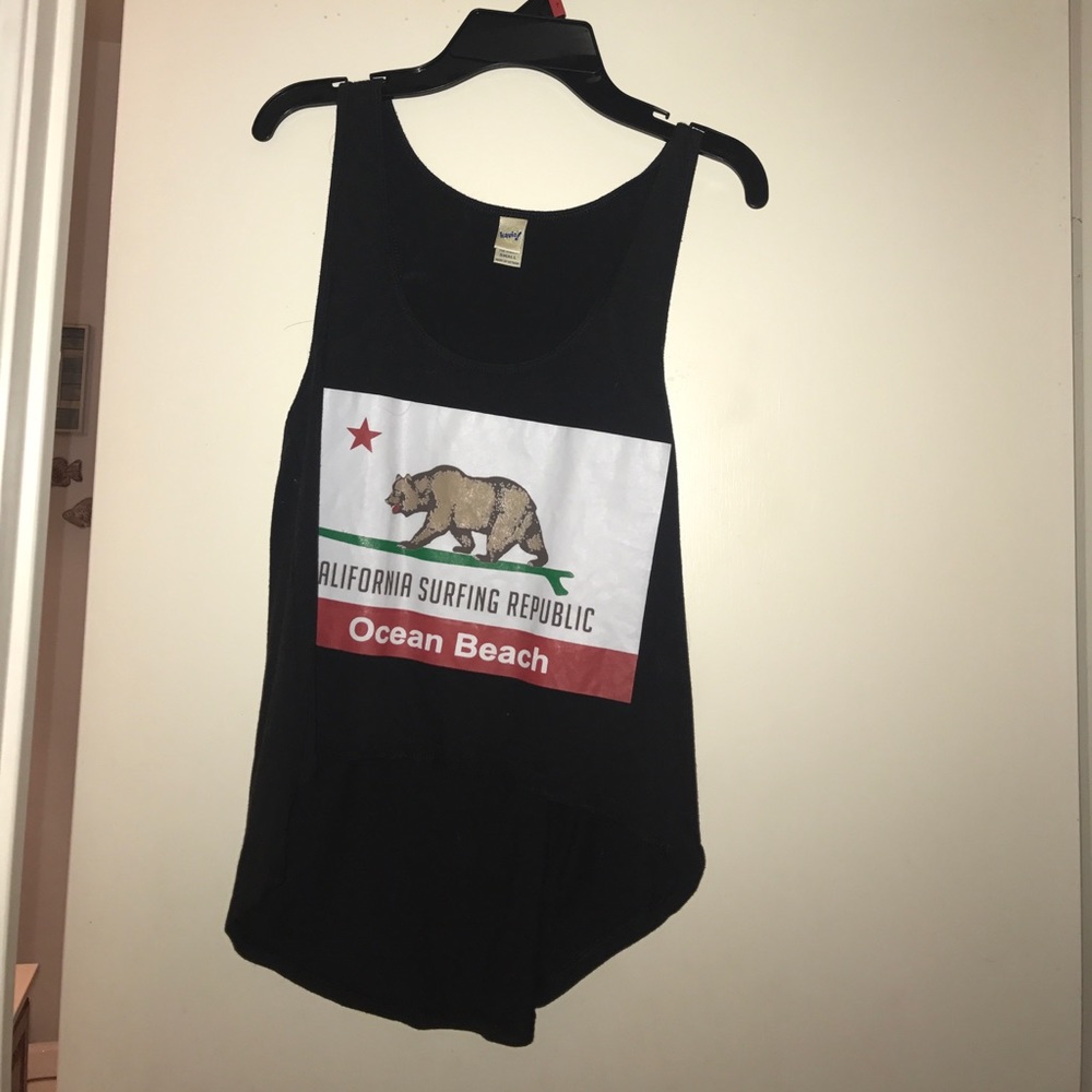 High low California crop top