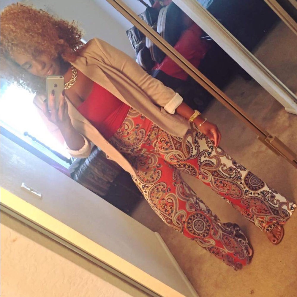 Paisley printed pants