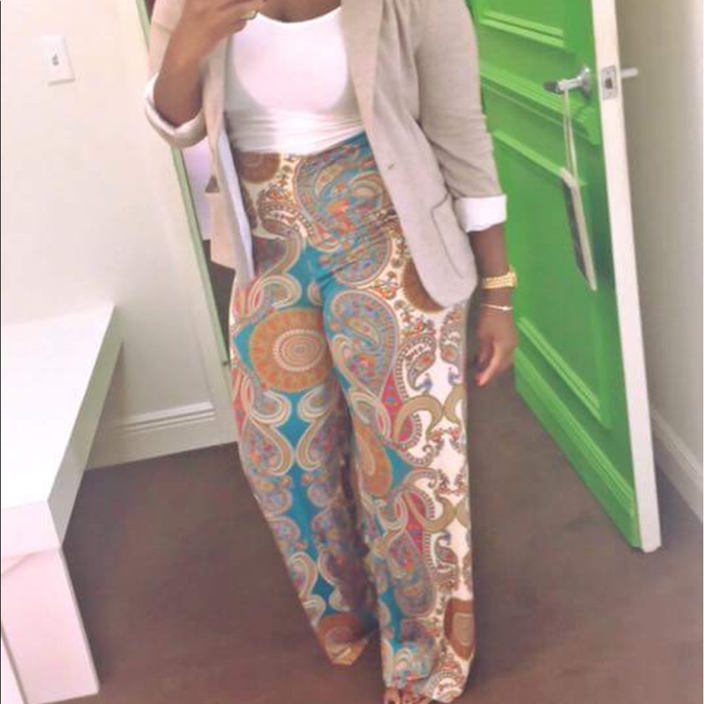 Paisley printed pants