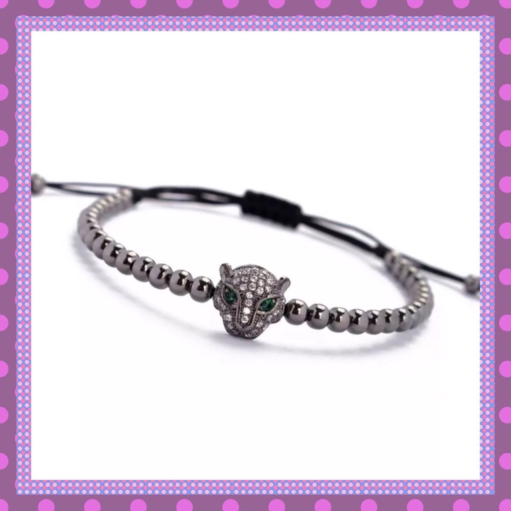 🖤LAST ONE🖤 Leopard Head Macrame Bracelet🖤