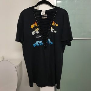 BRAND NEW! Furst of a Kind Vintage Lace-up Tee OS