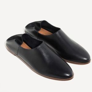 Zara black leather flats.