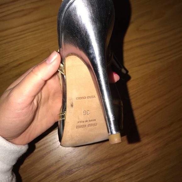 100% authentic Miu miu metallic heels - Picture 4 of 10