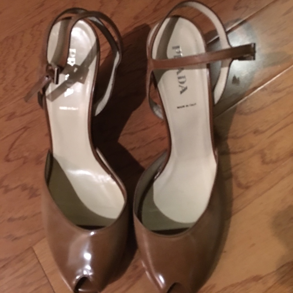 Prada peep toe heels from Italy