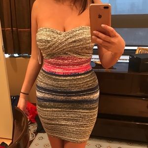NWT Aqua Bandage Strapless Dress size L