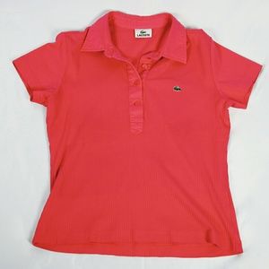 ❌SOLD ❌[Lacoste] Pink Ribbed Polo T-Shirt
