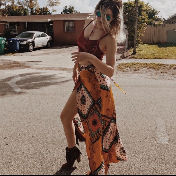 Marigold Festival Wrap Skirt - Picture 3 of 3