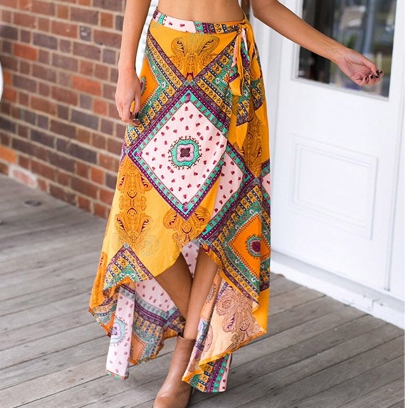 Marigold Festival Wrap Skirt - Picture 2 of 3