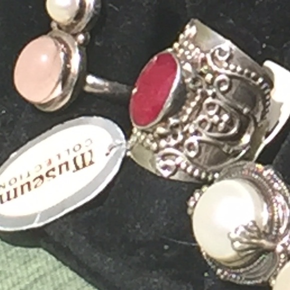 NWT Solid 925 Kashmir Genuine Ruby wide statement band ring Christmas Valentines - Picture 4 of 9