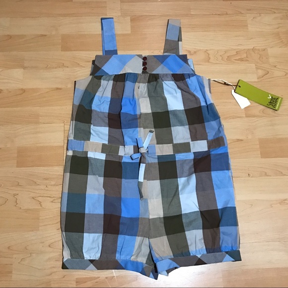 Dear creatures plad romper size L anthropologie - Picture 1 of 8