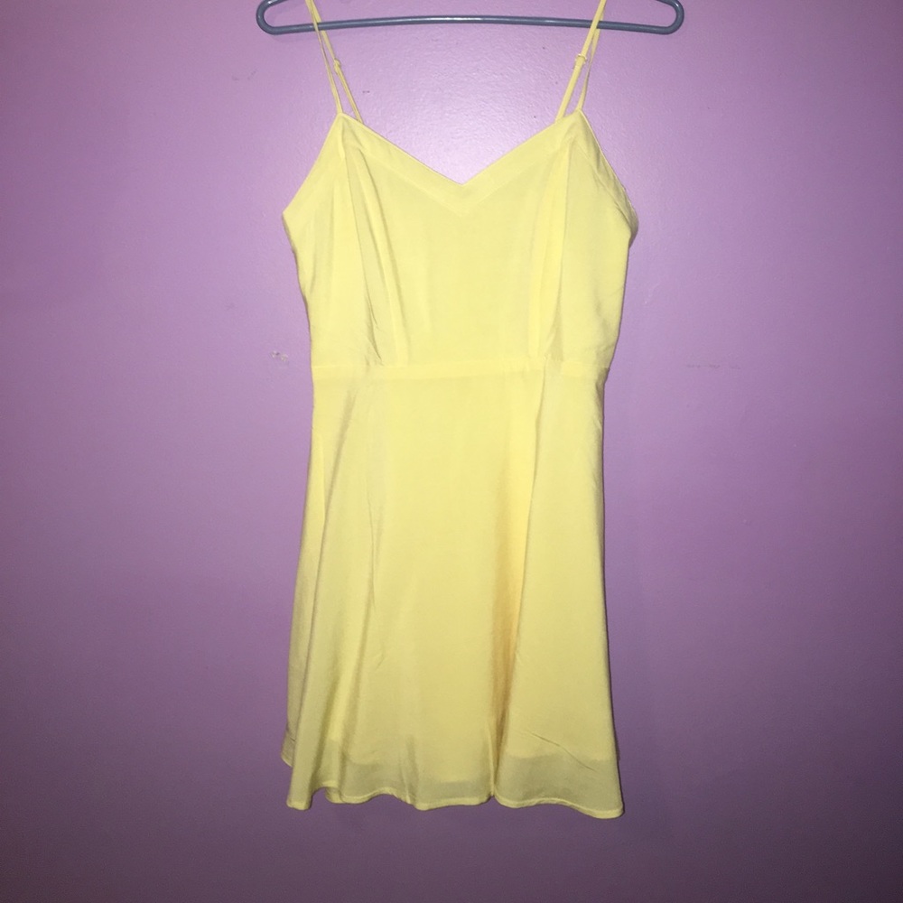 F21 Pale Yellow Sundress w/ Cutouts