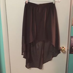Chiffon high-low skirt