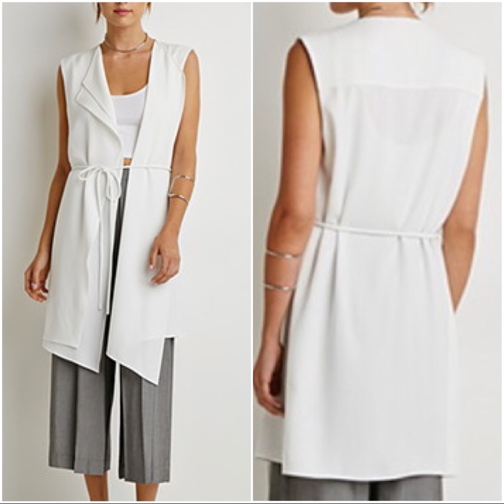 FOREVER 21 Long Sleeveless Trench / Vest