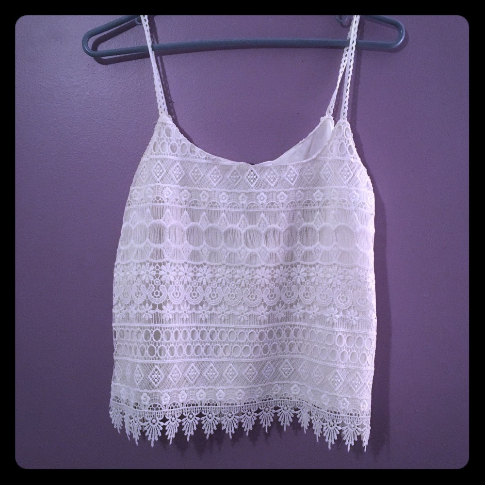 H&M White Lace Top