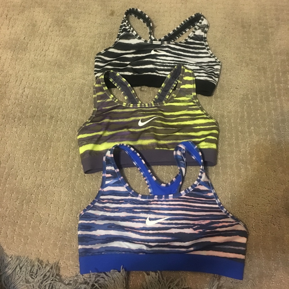3 Nike sports bras