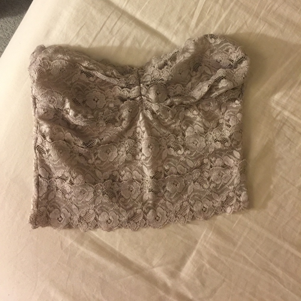 Nude/champagne color bralette or croptop