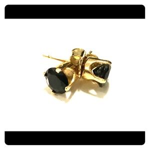 Black studs with gold base