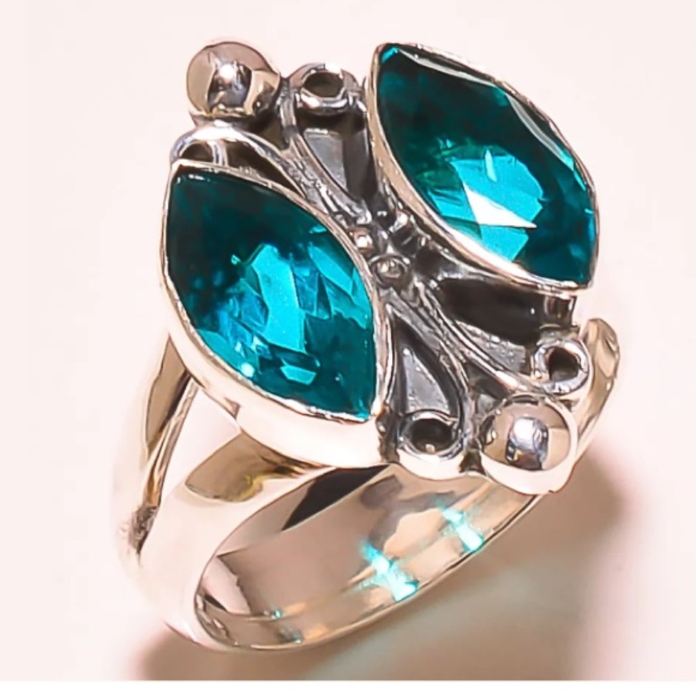 duo marquis blue apatite ring sz 8