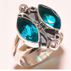 duo marquis blue apatite ring sz 8