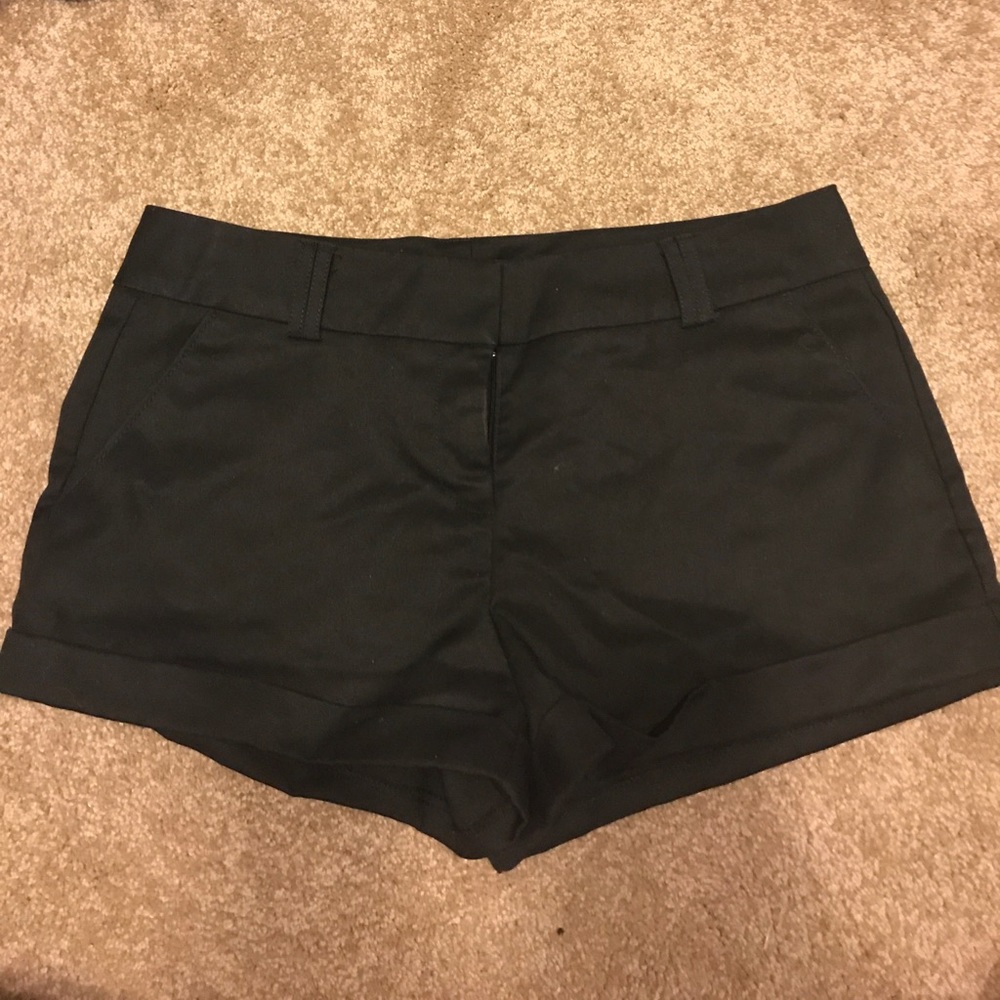 Forever 21 black cuffed shorts