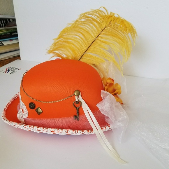 Derby Church Noble Kentucky Orange  Wedding Hat - Picture 3 of 4