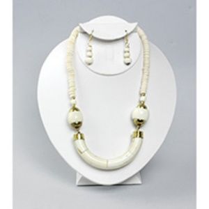 Bone Necklace & Earrings