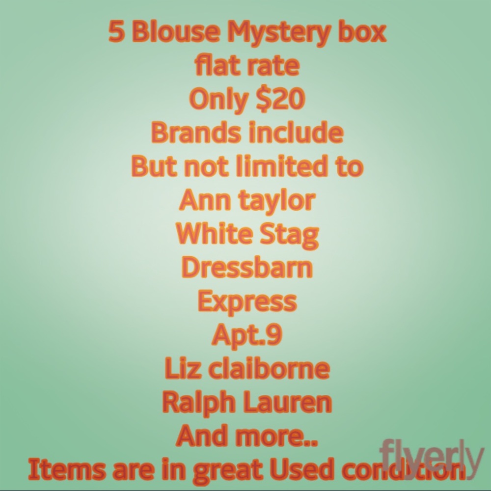 Mystery box 5 blouses-tops for a flat rate $20