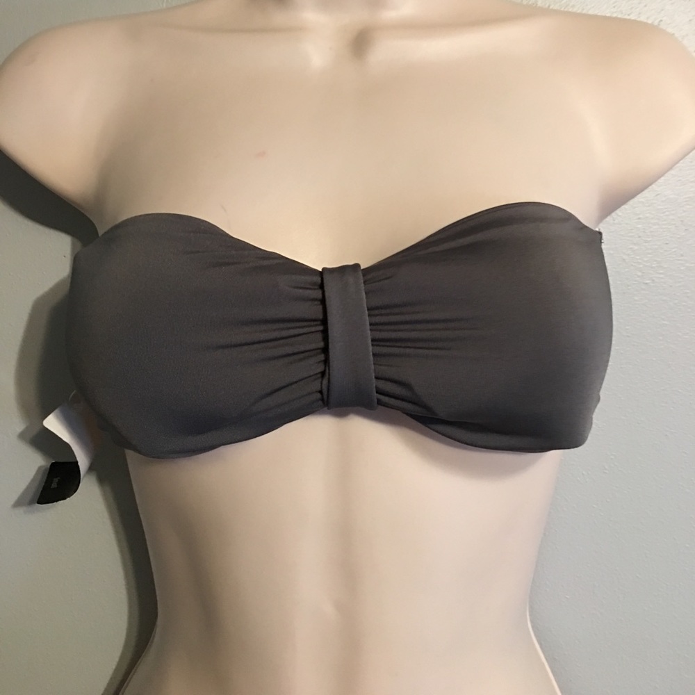 Rene Rafe Strapless Padded Gray Bra - size S
