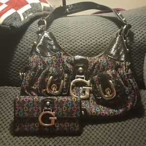 Guess black colorful set