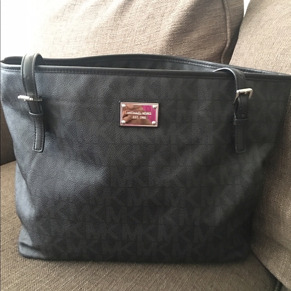 MK black diaper bag