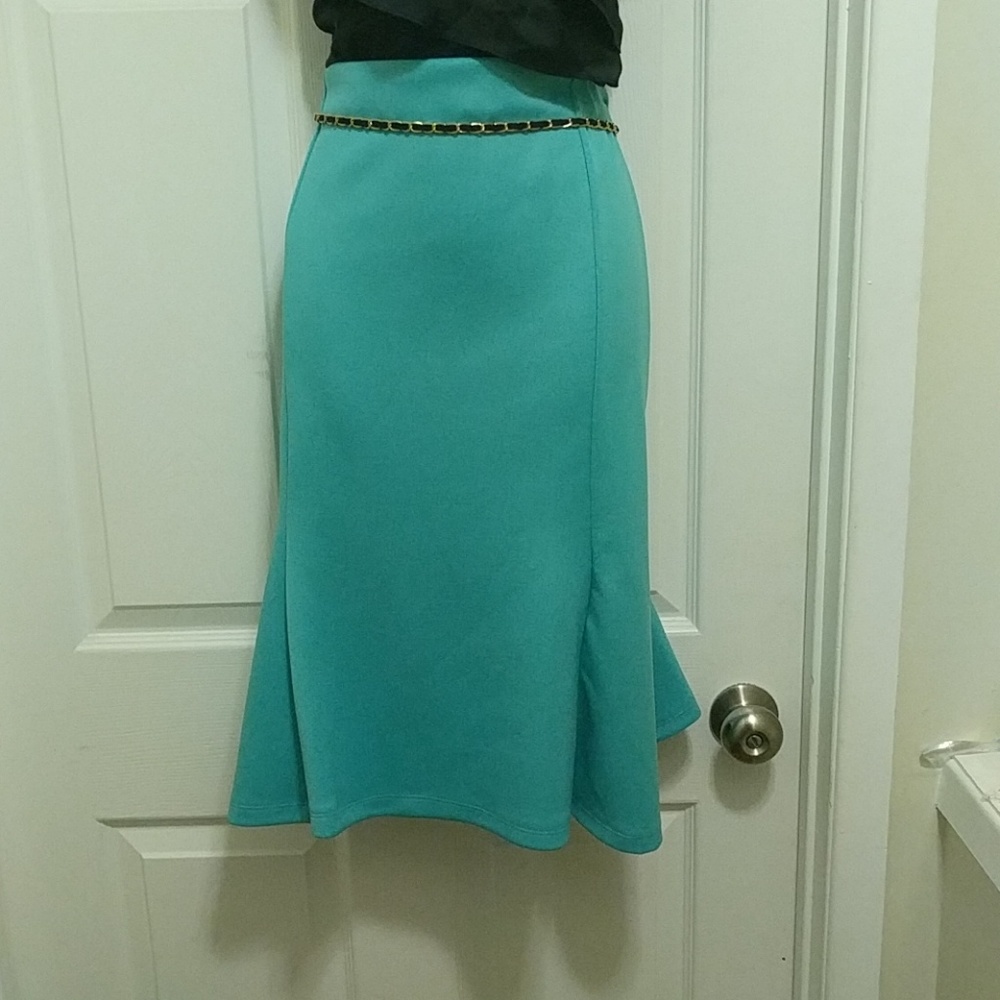 Mint mernaid skirt with belt