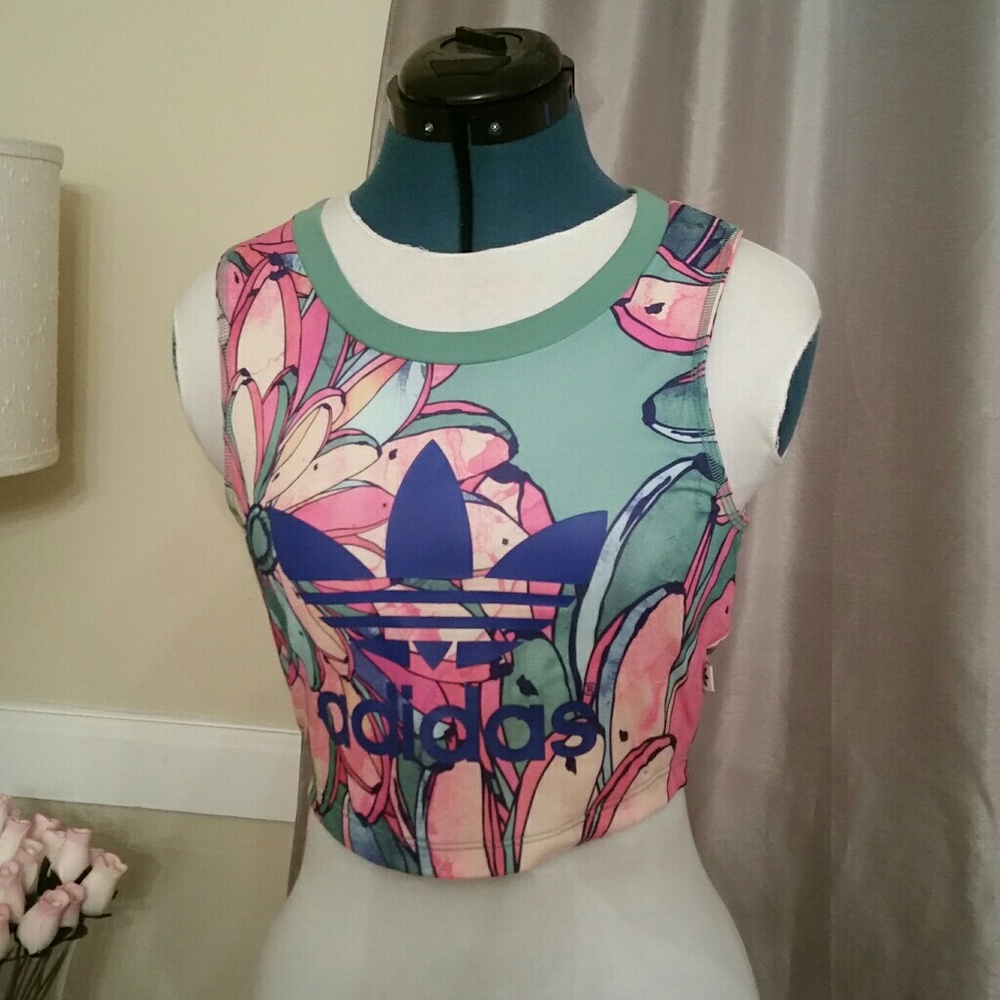Adidas cropped tank new