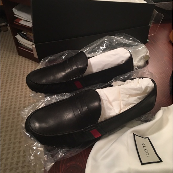 Gucci Leather Driver with web