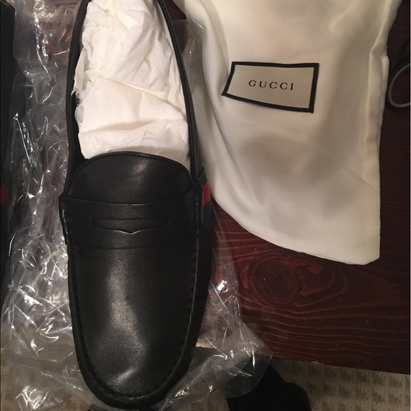 Gucci Leather Driver with web