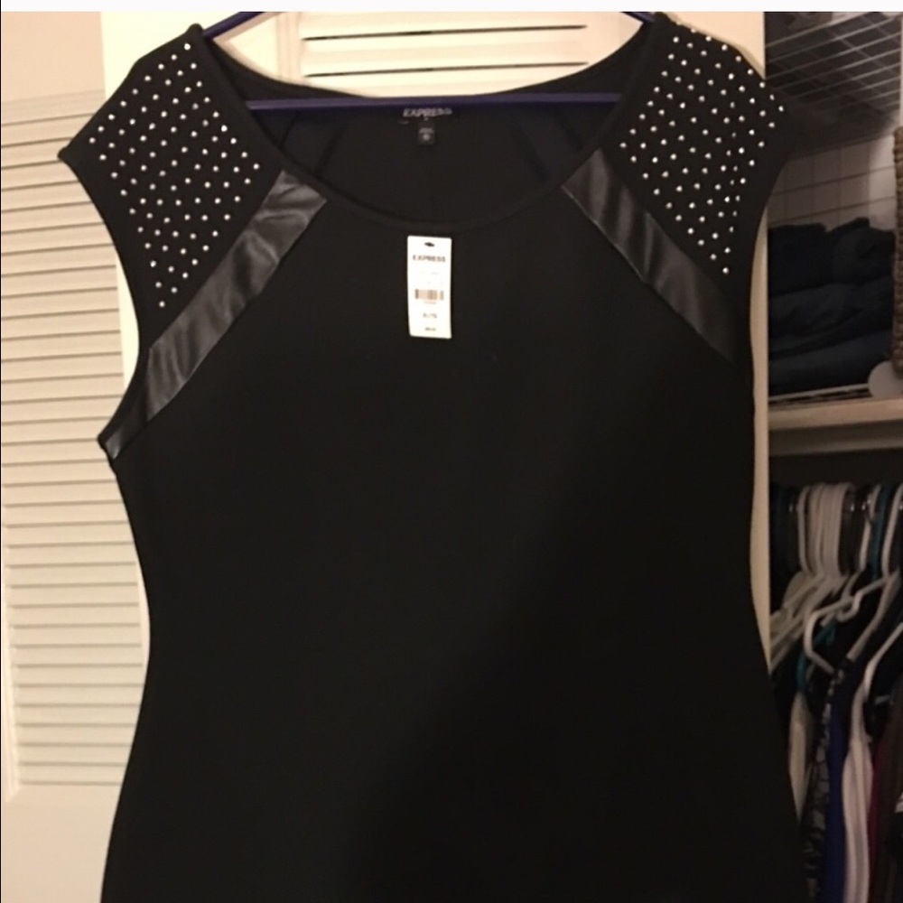 Express studded w/ faux leather. Rock the office