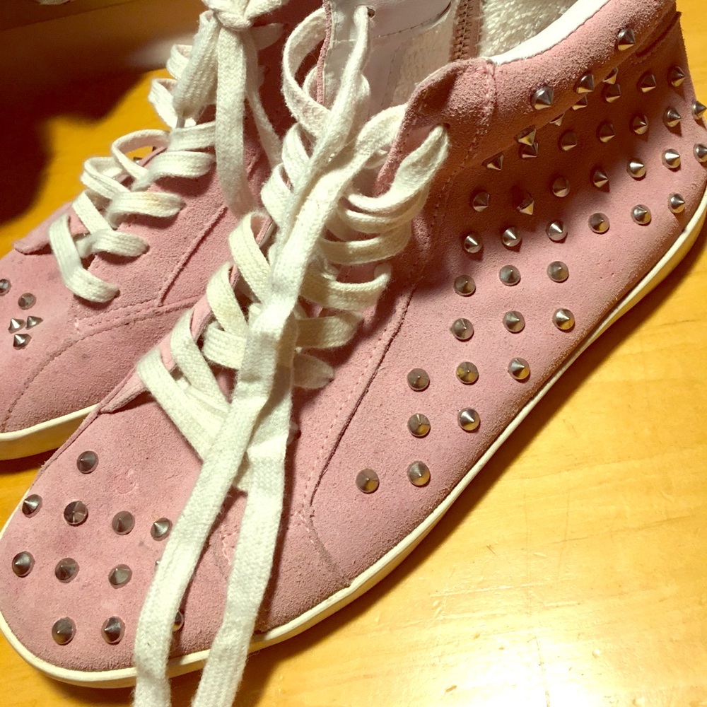 STEVE MADDEN RHINESTONE CONES HIGH TOP SNEAKERS