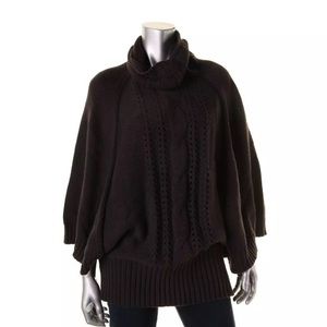 Maternity sweater poncho-style dark grey size S