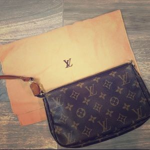 Louis Vuitton Monogrammed Canvas Pouchette