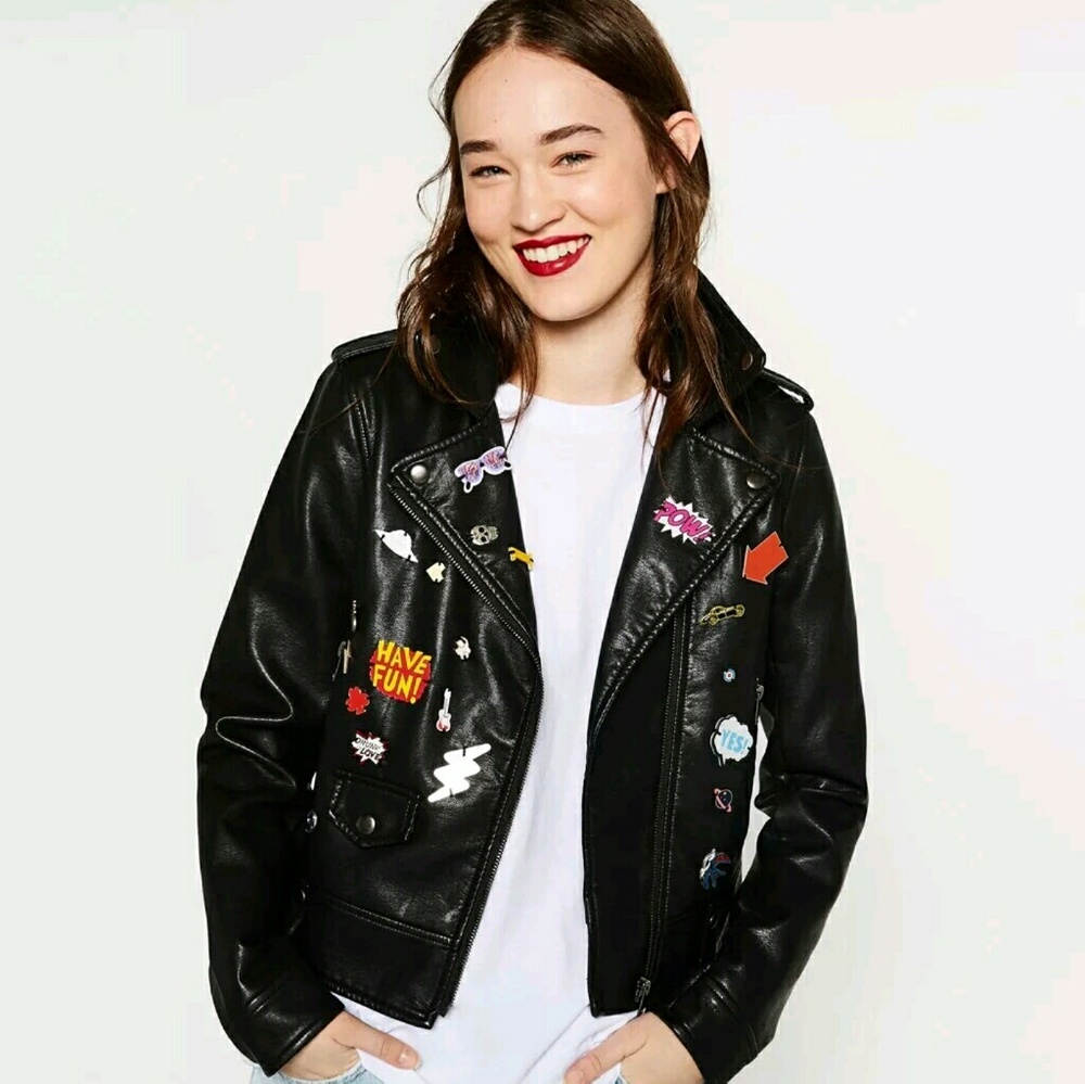 Zara biker pins jacket