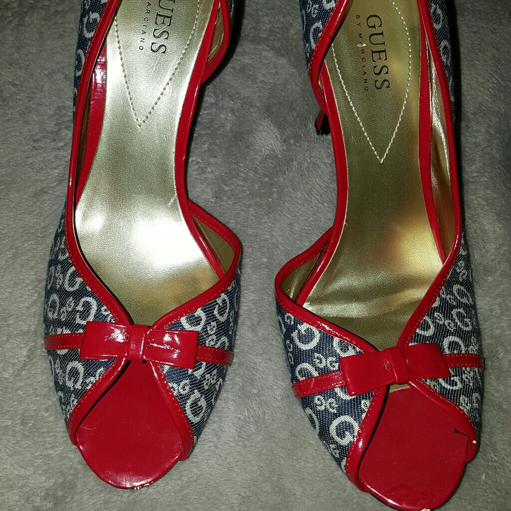 Guess bow top heels