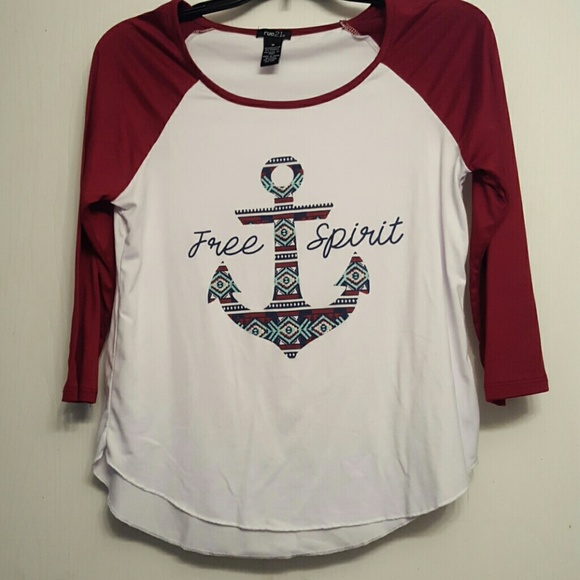 "FREE SPIRIT" baseball tee - Picture 1 of 3