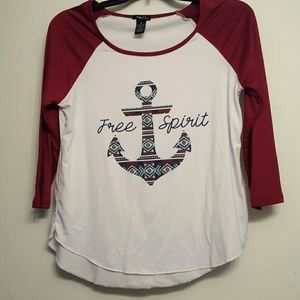 "FREE SPIRIT" baseball tee