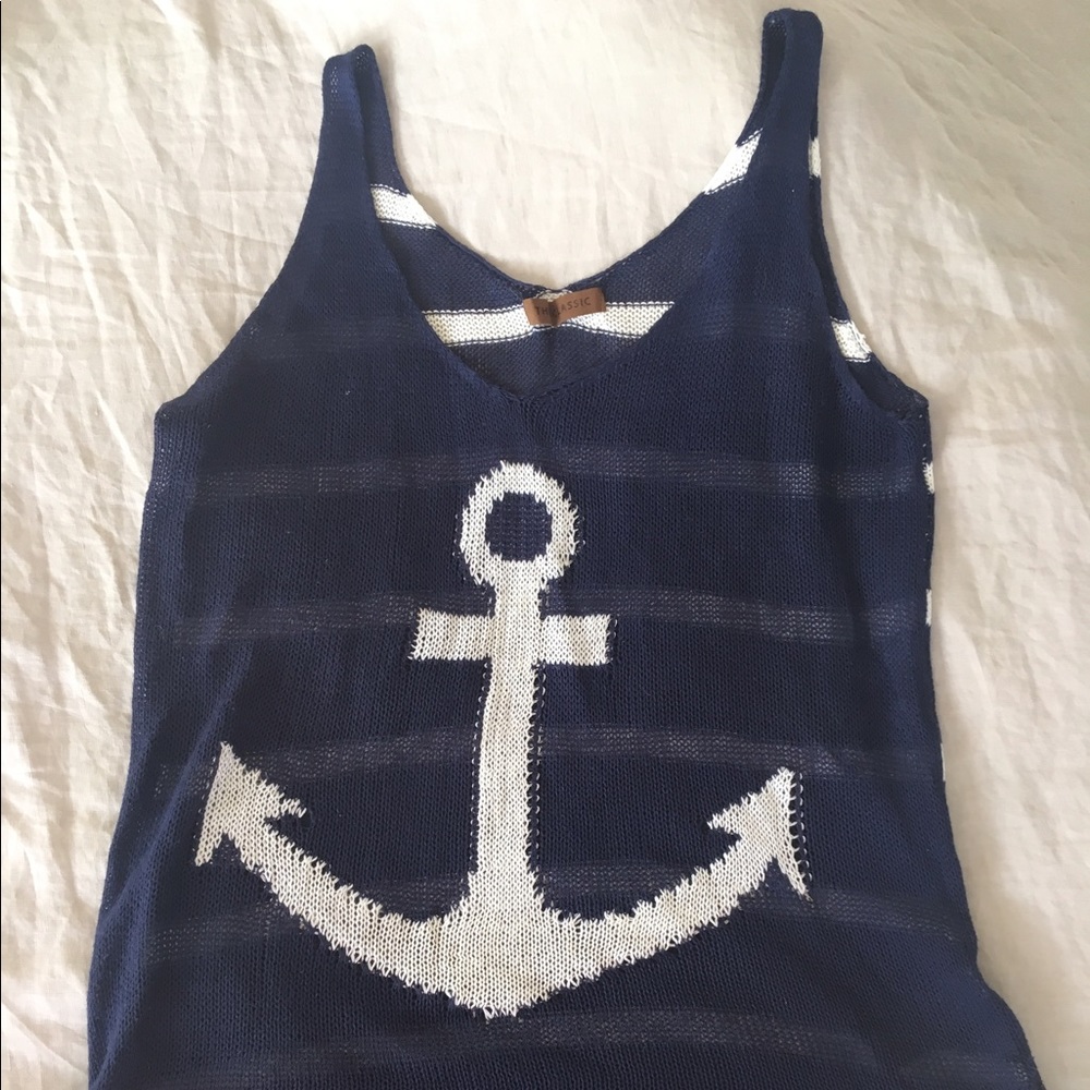 Adorable nautical knit cover up