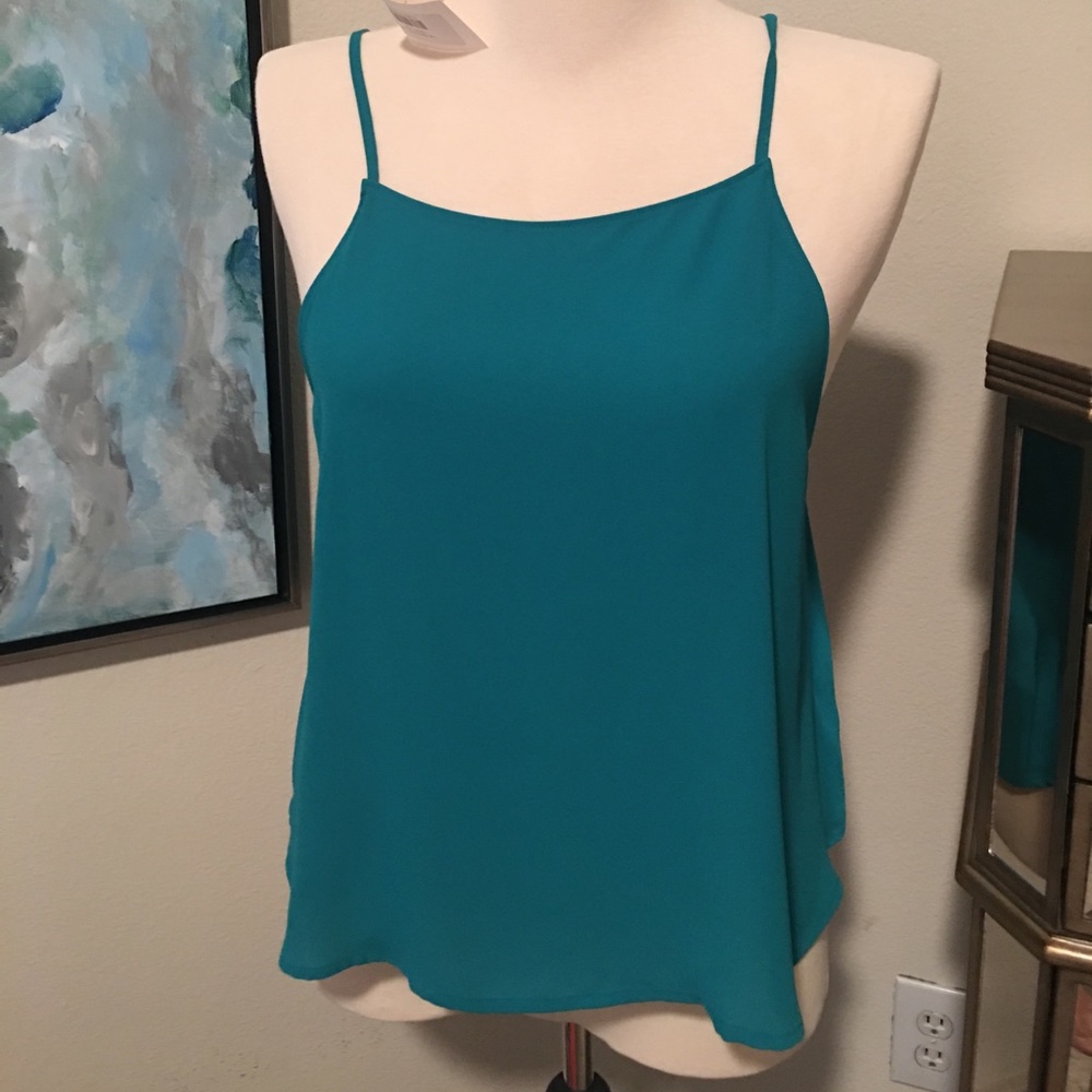 Teal tank blouse. Brand new with tags.